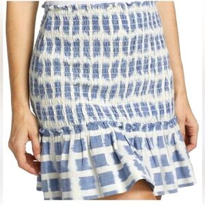 Veronica Beard Blue and Ecru Aloya Smock Skirt NWT